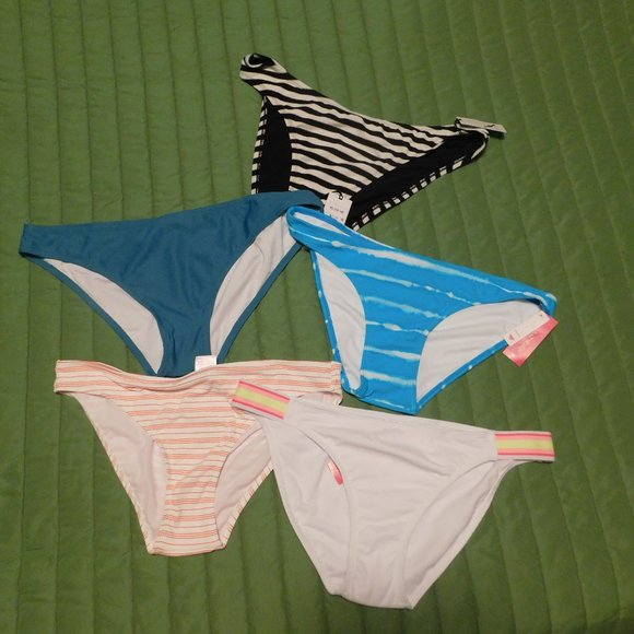 BRAND NEW 5 Cheeky Bikini Swimsuit Bottoms XL - Picture 1 of 16